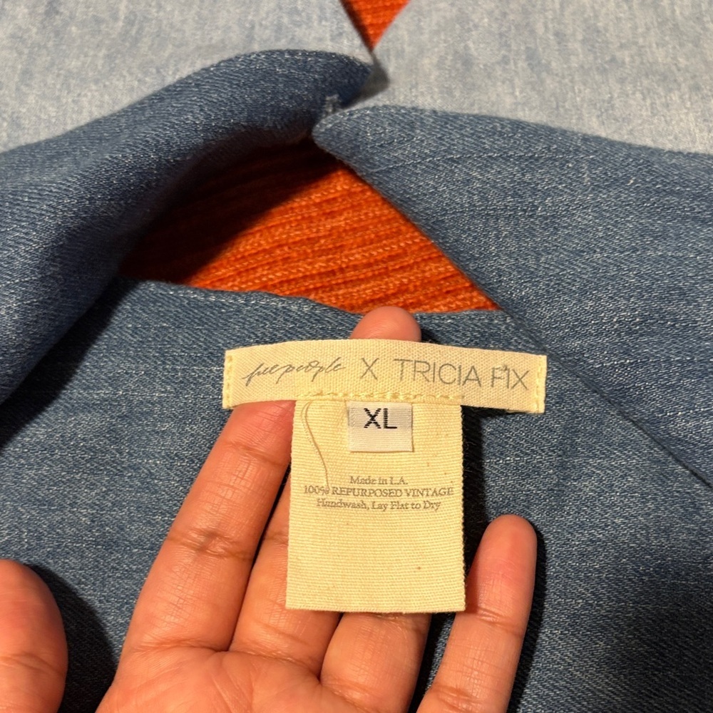 Free People Halter Denim Vest | XL - Picture 3 of 5